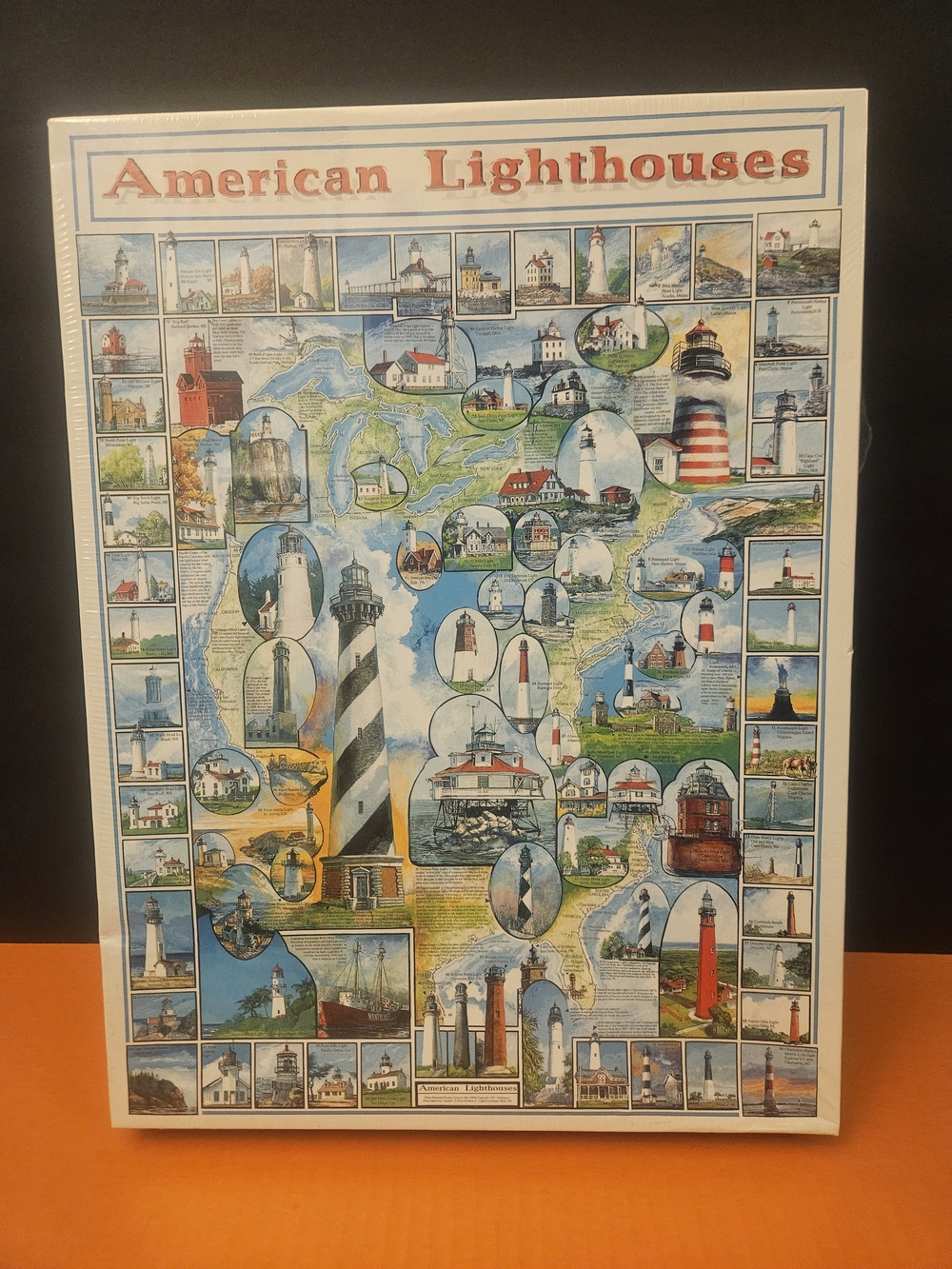 White Mountain American Lighthouses Multi-Color Jigsaw Puzzle